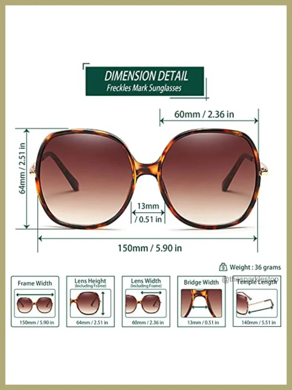 Oversized Square Sunglasses Women 70s Vintage Plastic Frame UV400